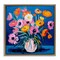 Stupell Industries Bright Poppies Bouquet Floater Framed Canvas Wall Art Design by LSR Design Studio